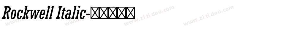 Rockwell Italic字体转换
